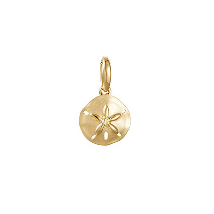 Sand Dollar Pendant, 14Kt &amp; Diamond