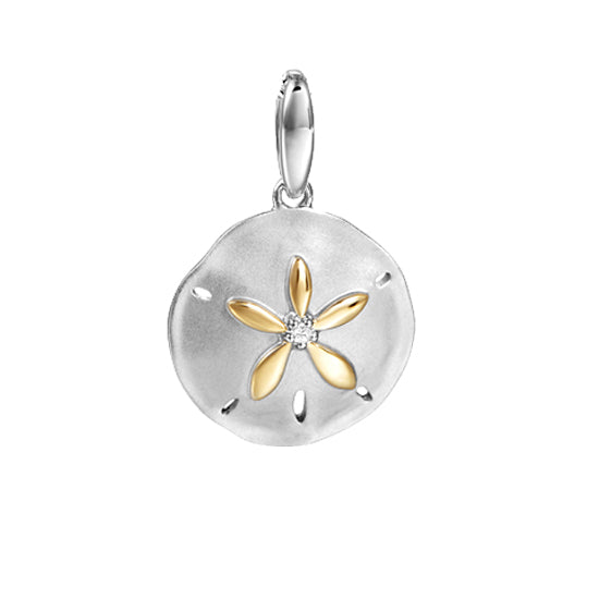 Diamond Sanddollar Pendant 14Kt