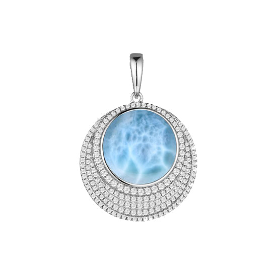 Larimar Pendant, Sterling