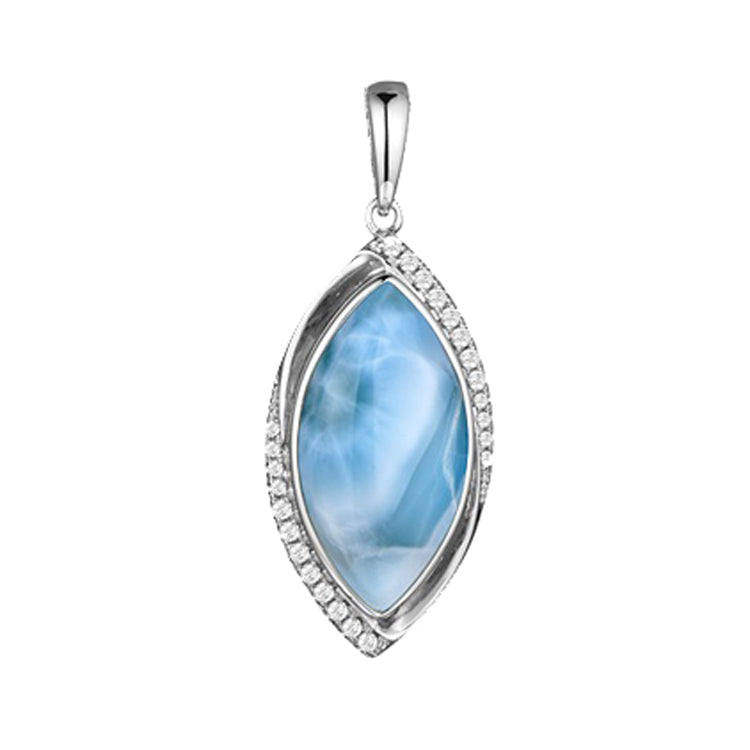 Larimar Pendant, Sterling