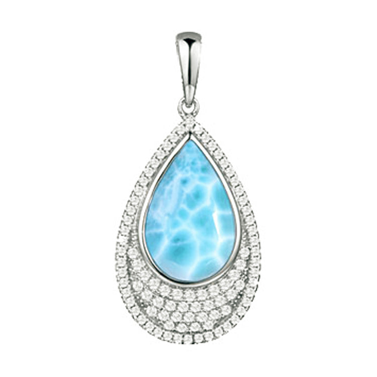 Larimar Pendant, Sterling