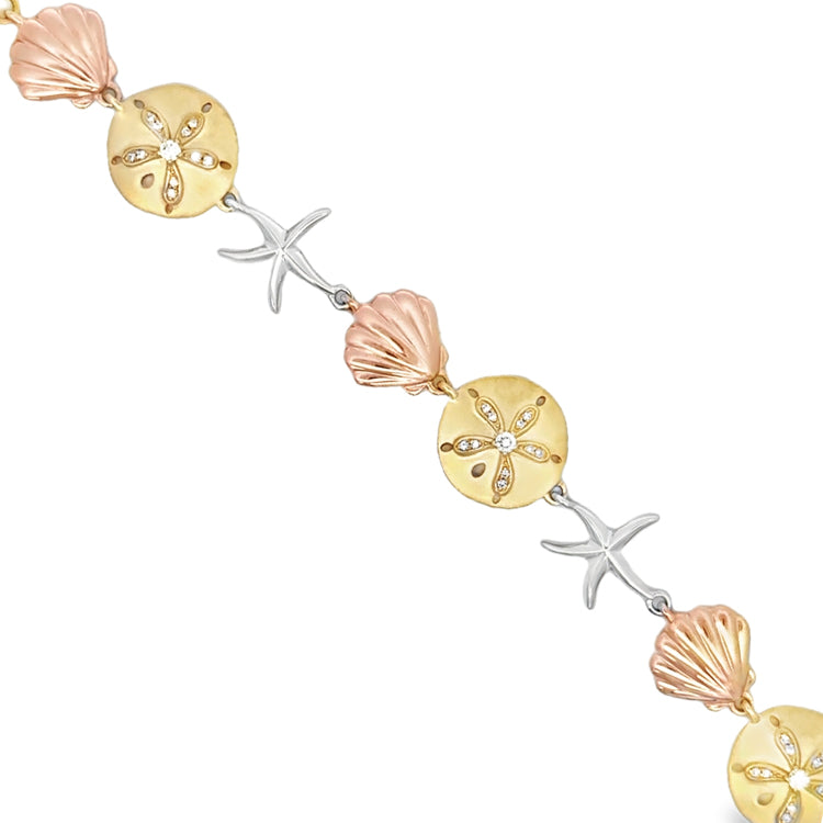 Seashell Bracelet, 14Kt