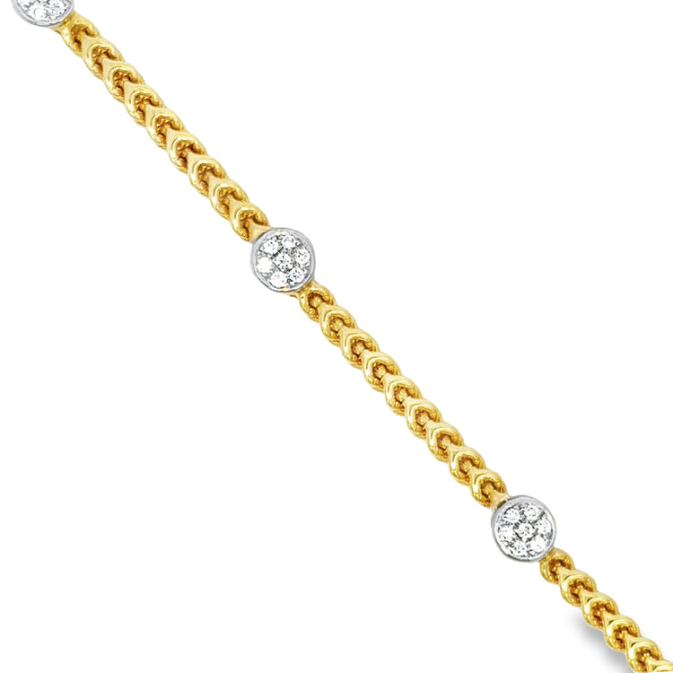 Bracelet with Diamonds, 14Kt
