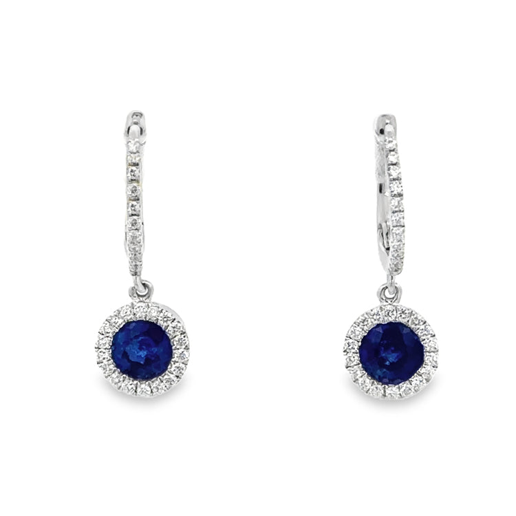 Sapphire and Diamond Earrings, 14Kt