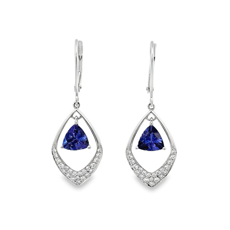 Tanzanite Earrings, 14Kt