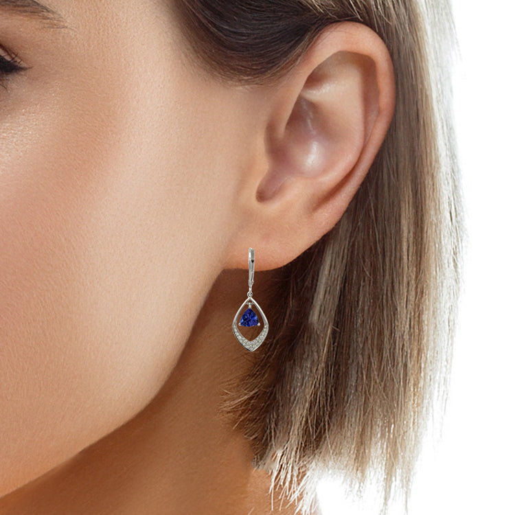 Tanzanite Earrings, 14Kt