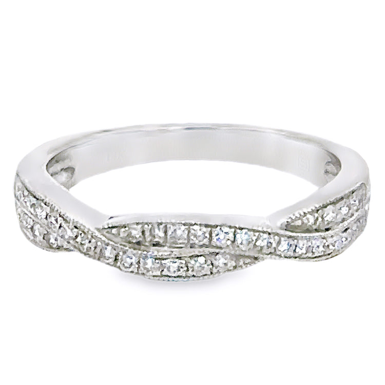 Diamond Twist Band Ring, 14Kt