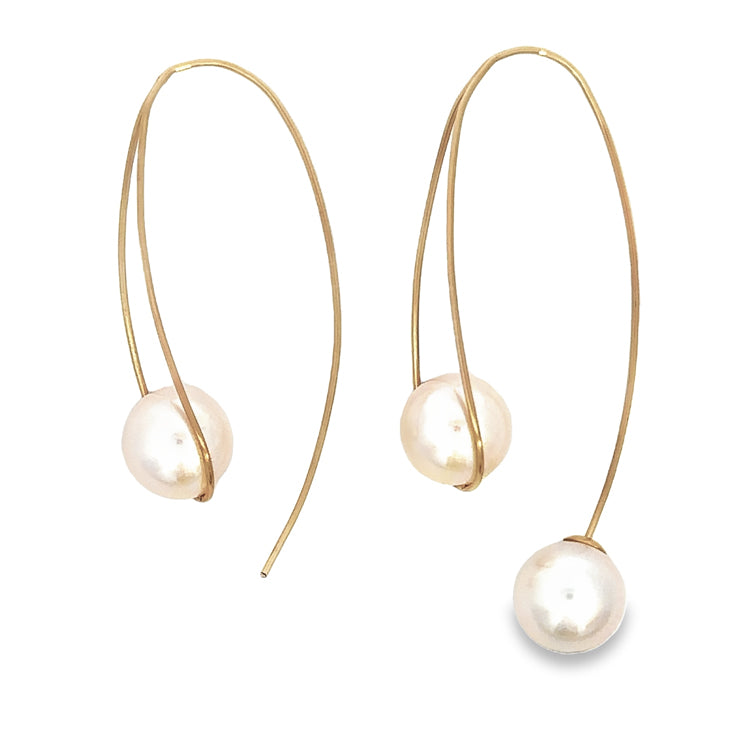 Pearl Earrings, 18Kt