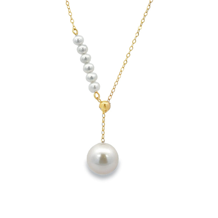 Pearl &quot;Y&quot; Necklace, 18Kt