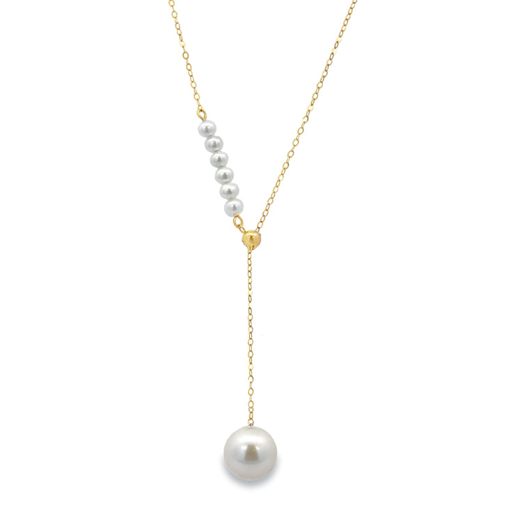 Pearl &quot;Y&quot; Necklace, 18Kt