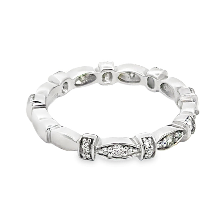 Diamond Stack Band Ring, 14Kt