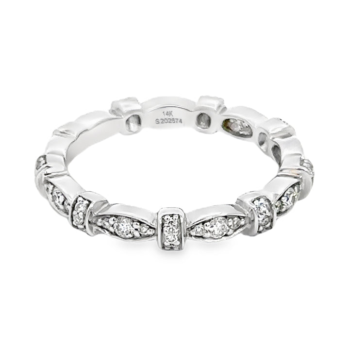 Diamond Stack Band Ring, 14Kt