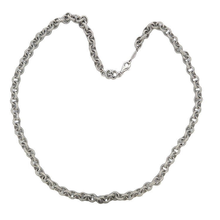 Fancy Beaded Cable Chain, Sterling