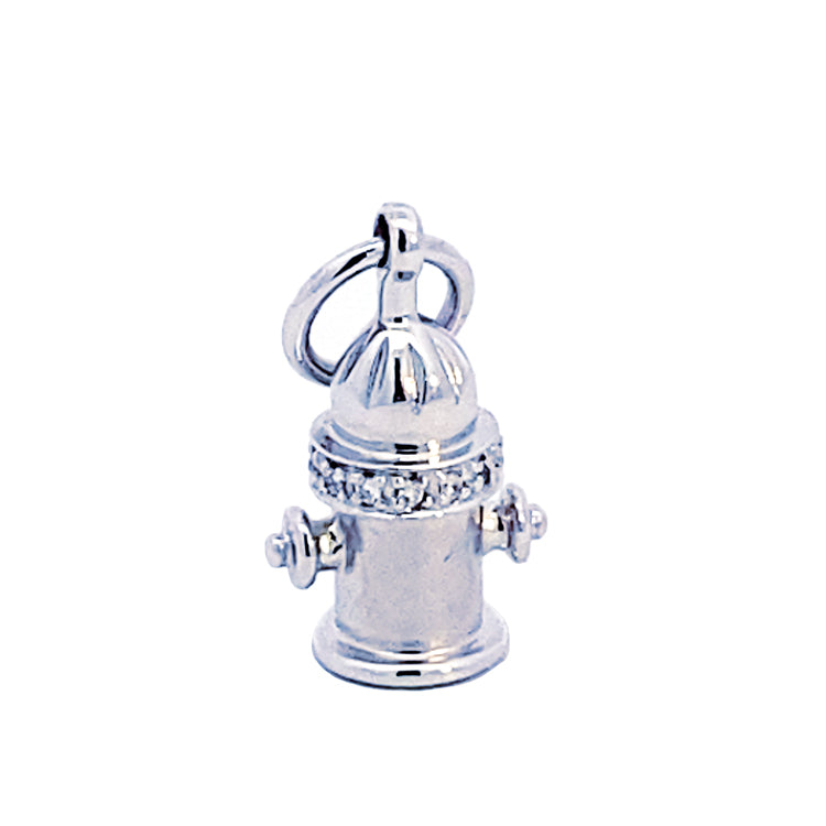 Fire Hydrant Charm, 14kt &amp; Diamonds