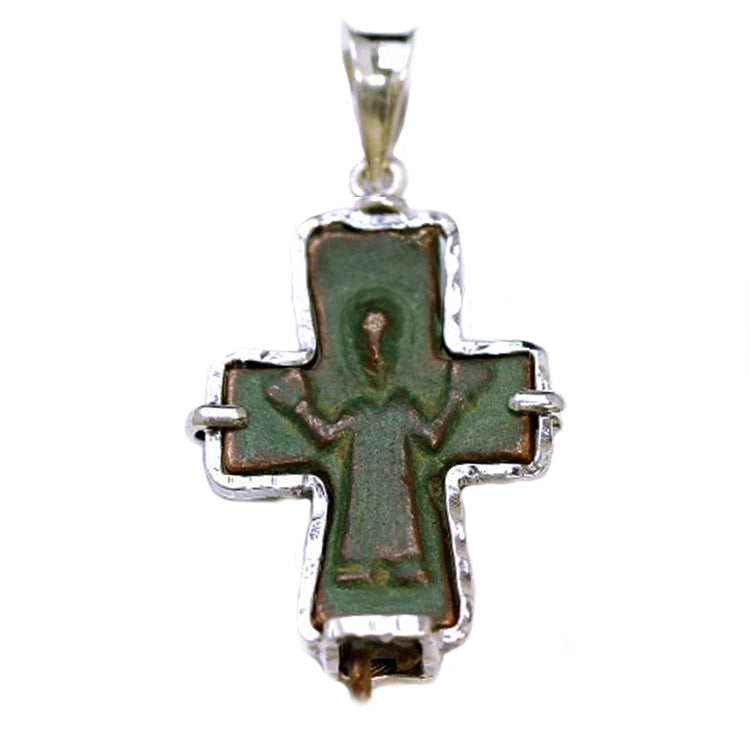 Ancient Byzantine Bronze Crucifix