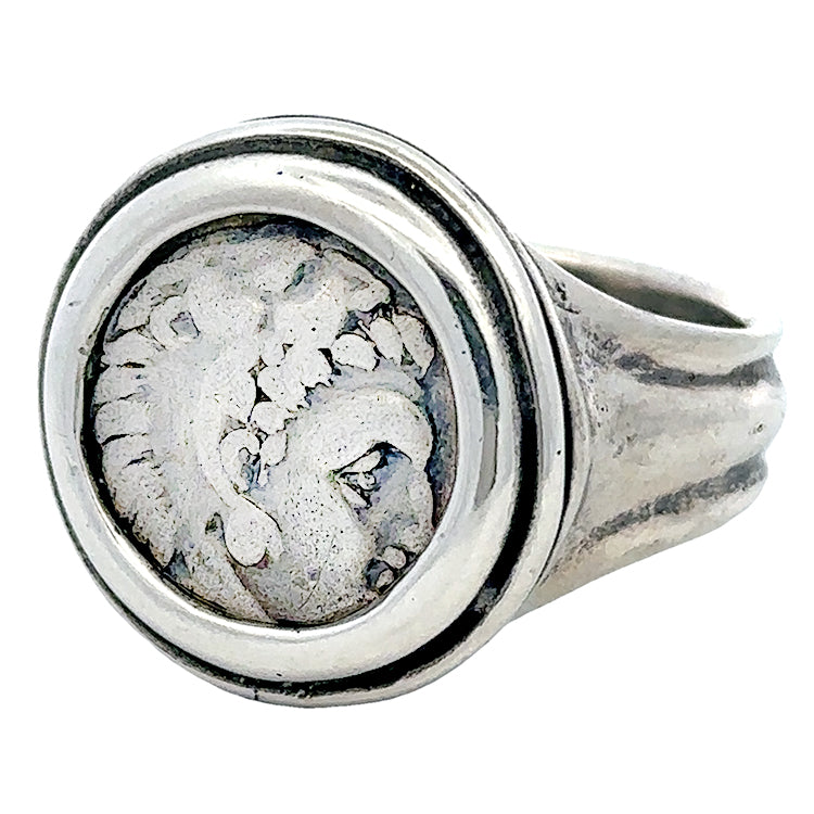 Alexander the Great Coin Ring, Sterling Silver