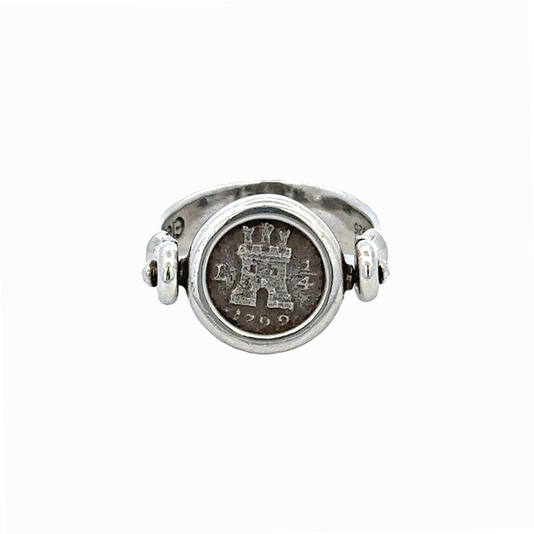 Quarter Real Coin Ring, Sterling Silver