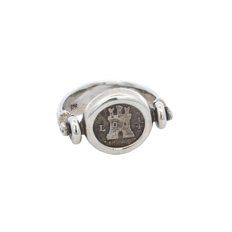 Quarter Real Coin Ring, Sterling Silver