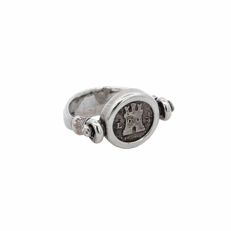 Quarter Real Coin Ring, Sterling Silver