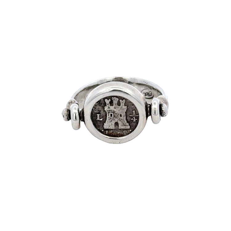 Quarter Real Coin Ring, Sterling Silver