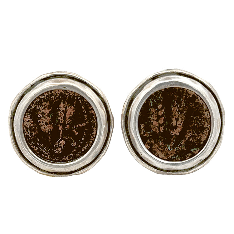 Agrippa Prutah Cuff Links, Sterling Silver