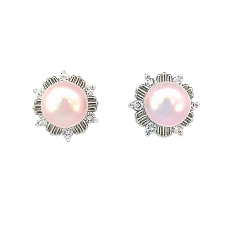 Pearl Earrings, 14Kt