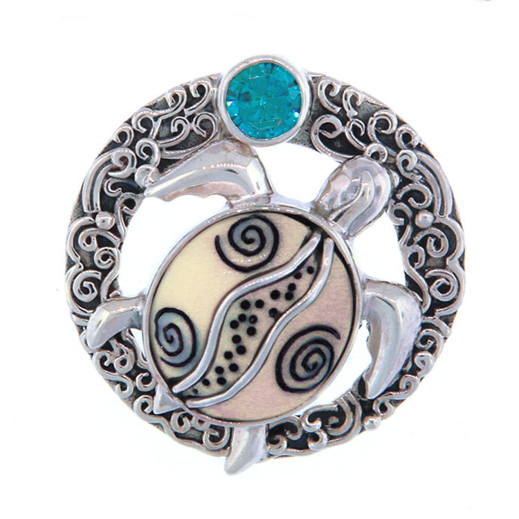 Turtle Pendant, Sterling