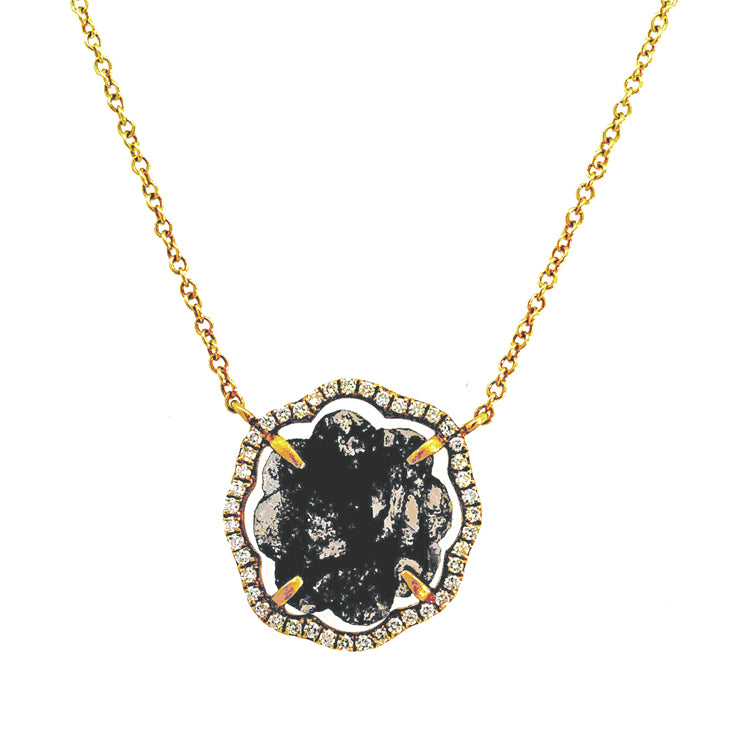 Diamond Slice Necklace, 18kt