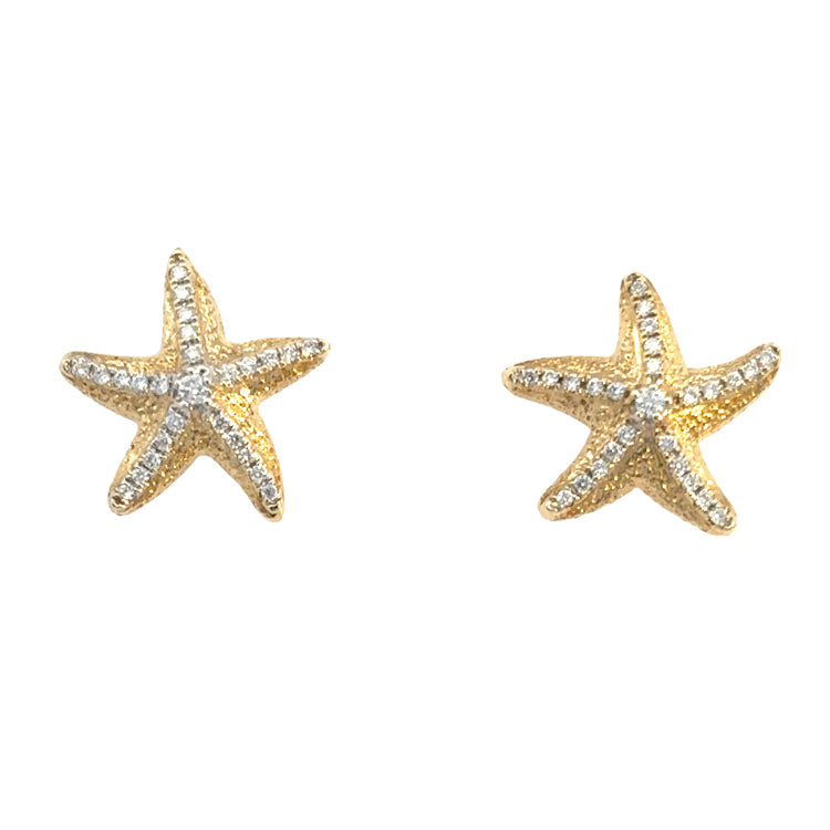 Starfish Earrings, 14Kt