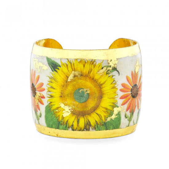 "Sunflower & Daisies" 2" Cuff by Evocateur