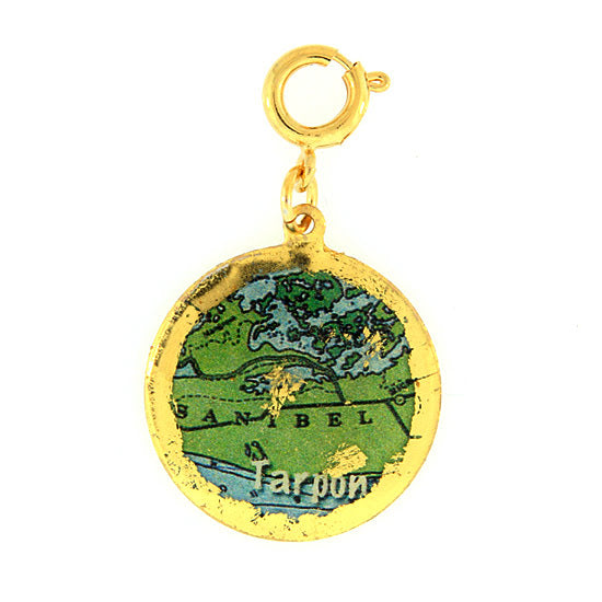 &quot;Sanibel Island Map&quot; Medium Charm by Evocateur