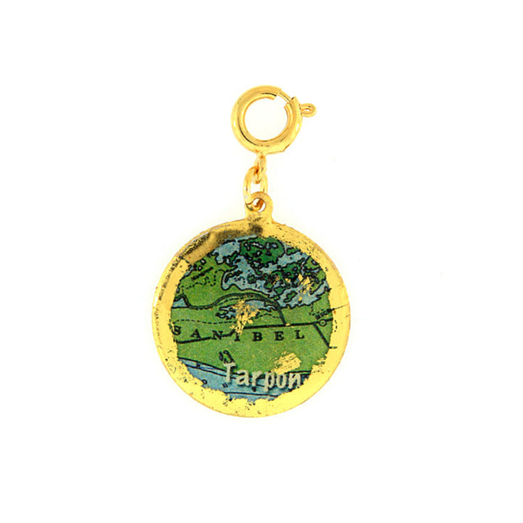 &quot;Sanibel Island Map&quot; Small Charm by Evocateur,