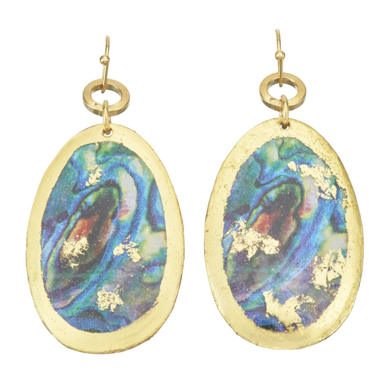 "Abalone" Oval Earrings by Evocateur
