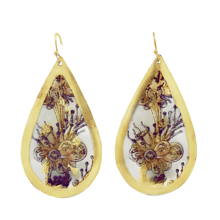 Earrings by Evocateur &quot;Sea Life Sepia&quot;