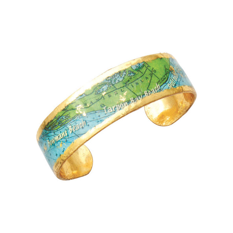 Sanibel Island Map .75" Cuff, by Evocateur