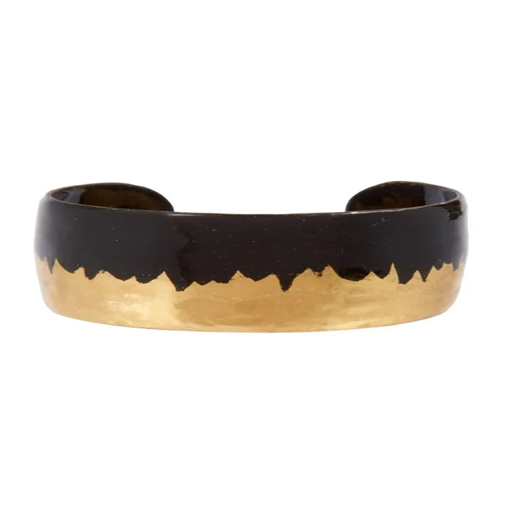 "Skyline" Black .75" Cuff Bracelet by Evocateur