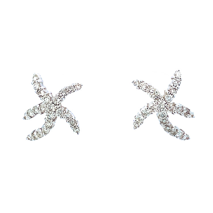 Starfish Earrings, 18Kt &amp; Diamonds