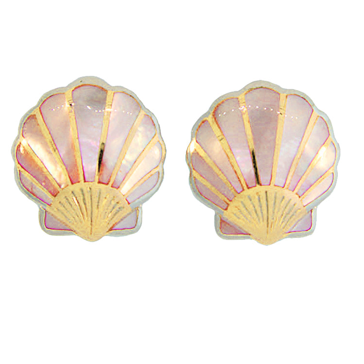 Scallop Earrings, Sterling