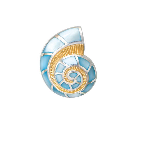 Sapphire Mini Nautilus Pendant main image 1
