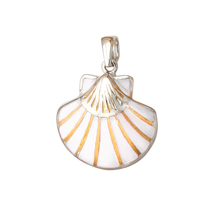 Scallop Pendant, Sterling