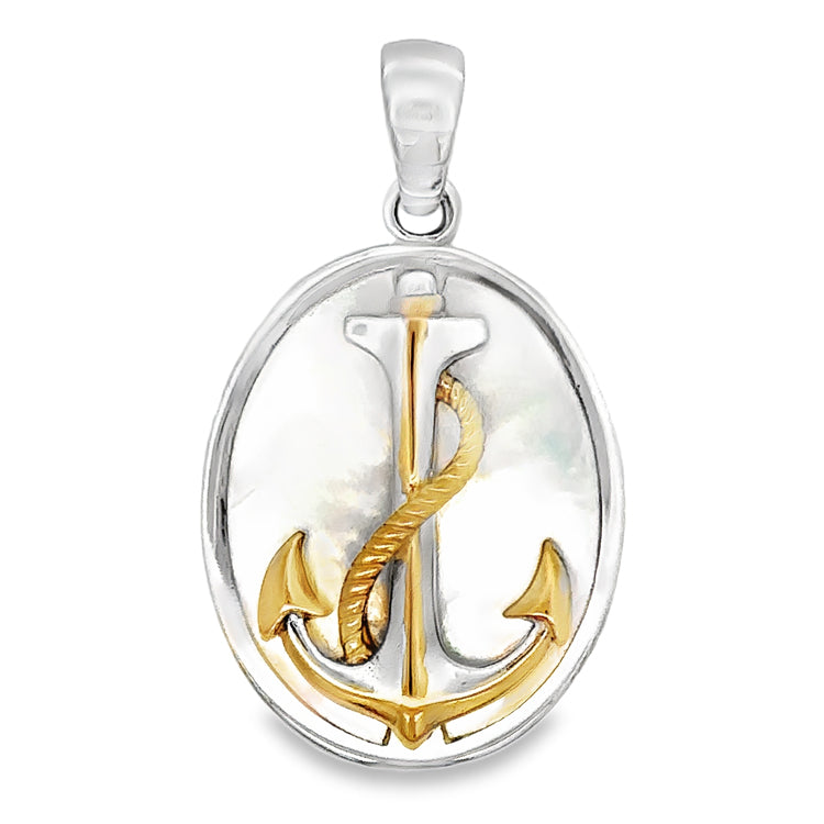 Fouled Anchor Pendant, Sterling