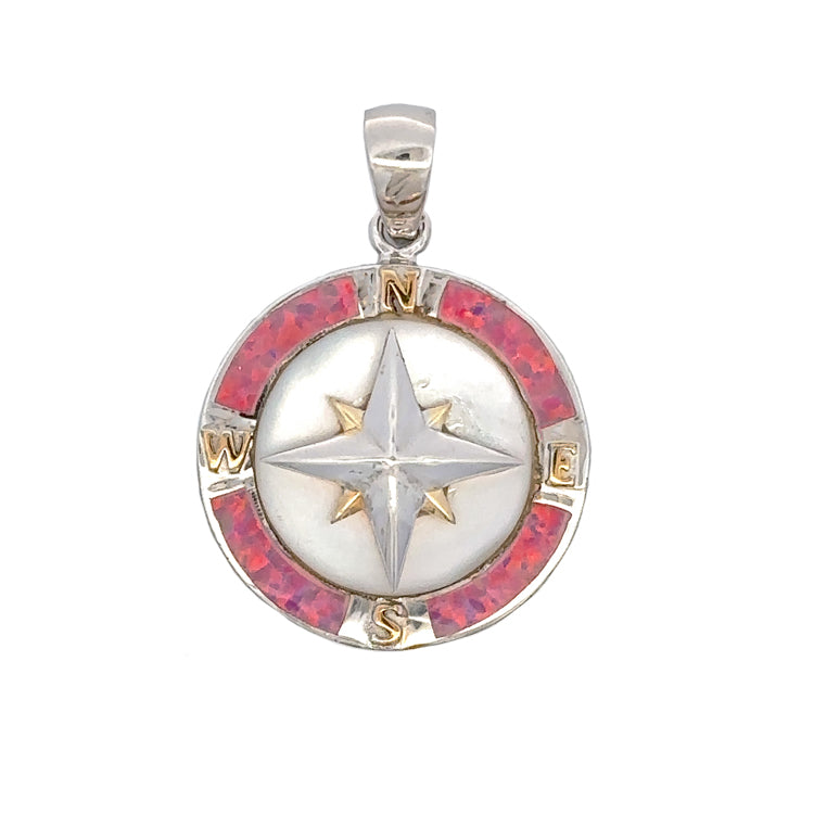 Sterling Compass Rose Pendant