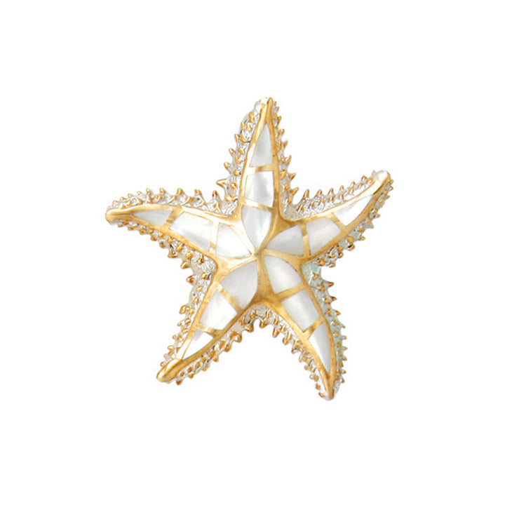 Medium Spikey Starfish Pendant, Sterling