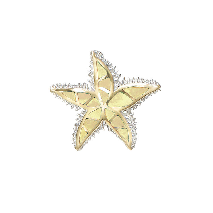 Small Spikey Starfish Pendant, Sterling