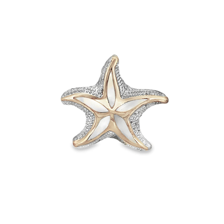 Small Floating Starfish Pendant, Sterling