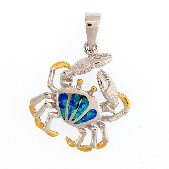 Crab Pendant, Sterling