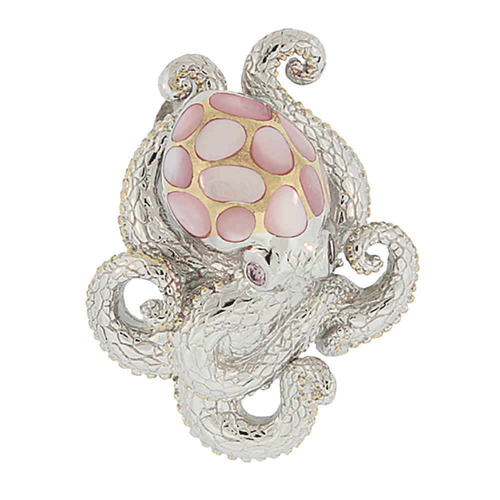 Octopus Pendant, Sterling