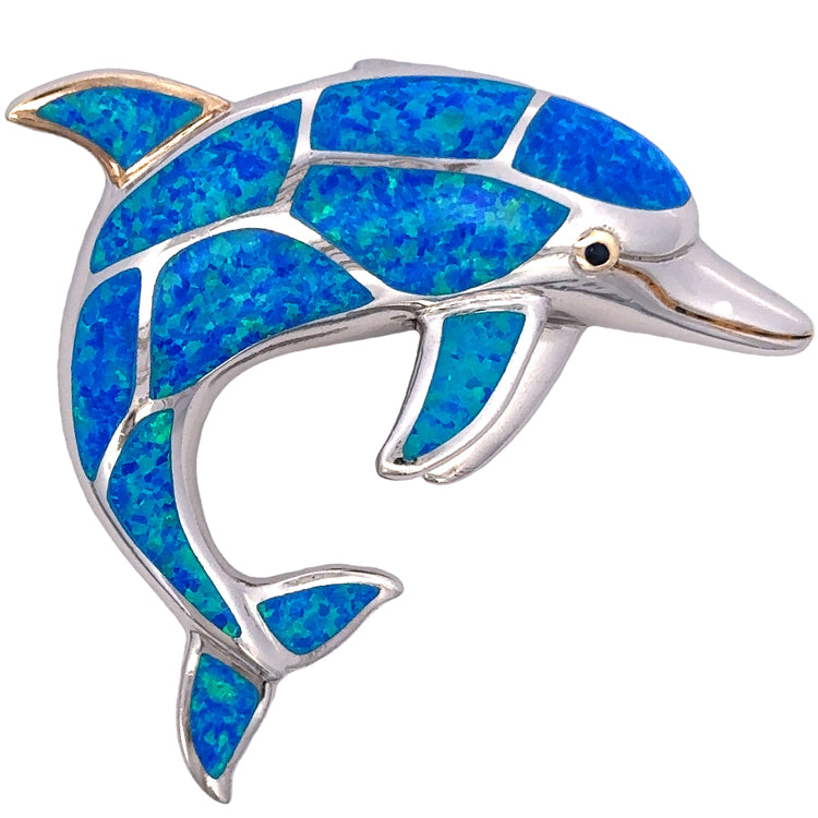 Dolphin Pendant, Sterling