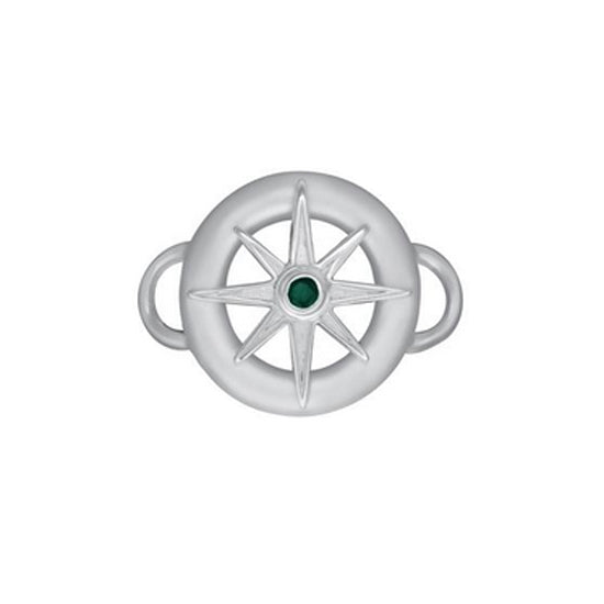 Circle and Star Bracelet Topper, Sterling