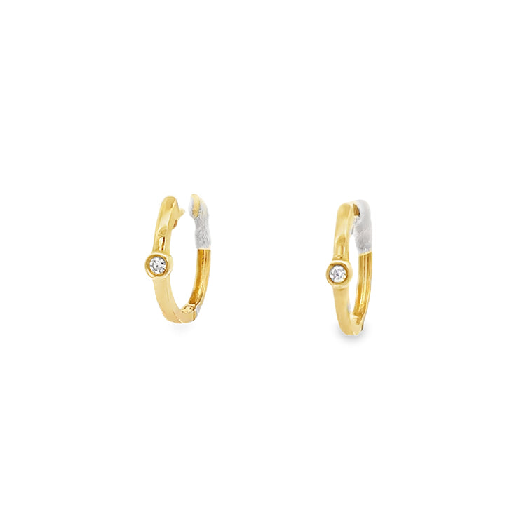 Huggie Hoop Earrings,  14Kt